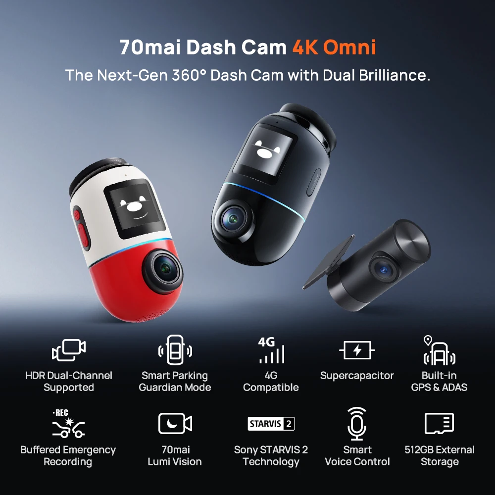 70mai Dash Cam 4K Omni X800