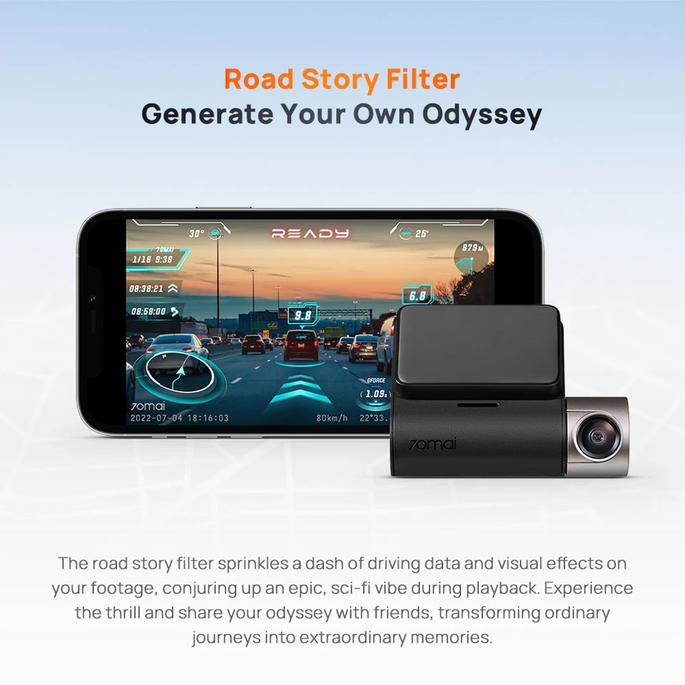 70mai Dash Cam A510 Dual-Channel Camera with 4G Hardwire Kit Remote Surveillance ADAS GPS 2024 New 140°FOV Car Monitor DVR